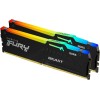 Kingston Fury Beast RGB 64GB (2X32) 5600MT/s DDR5 CL40 DIMM Desktop Memory (Kit of 2) | Intel XMP 3.0 | Infrared Sync Technology | Overclocking Stability | 