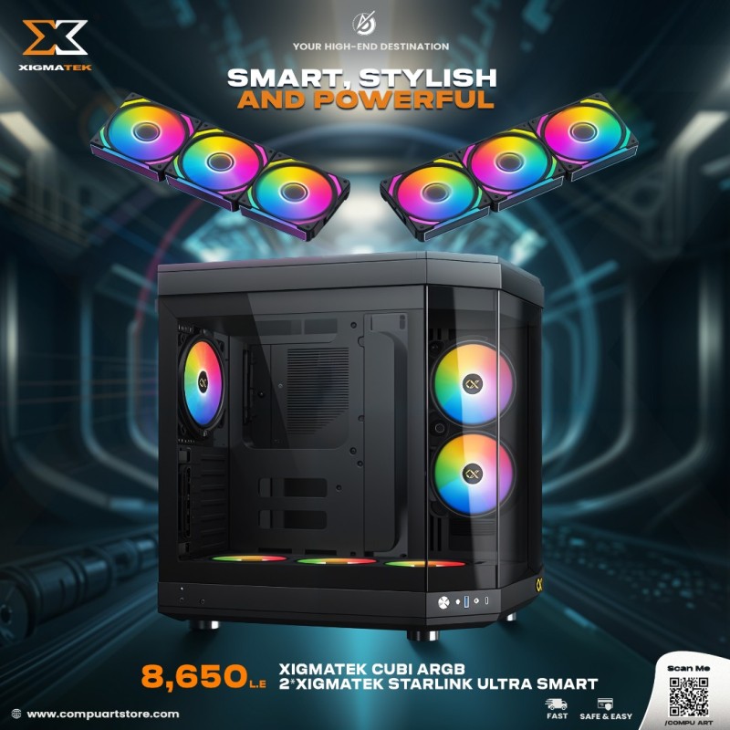 Xigmatek Cubi Argb & Starlink Ultra 2 packs 