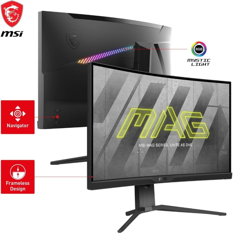 MSI MAG325CQRF QD, 31.5" Gaming Monitor, 2560 x 1440 (QHD) Rapid VA with Quantum Dot, 1 ms, 170Hz