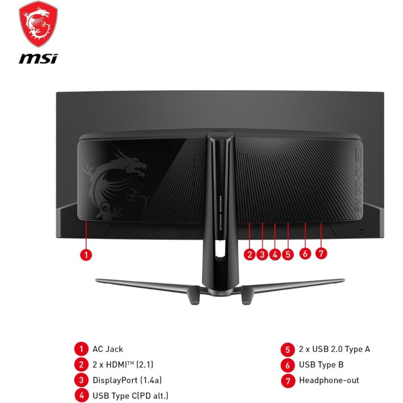 MSI MAG341CQP QD-OLED, 34 Curved OLED Gaming Monitor, 3440 x 1440 (UWQHD), OLED 0.03ms Response time, 175Hz
