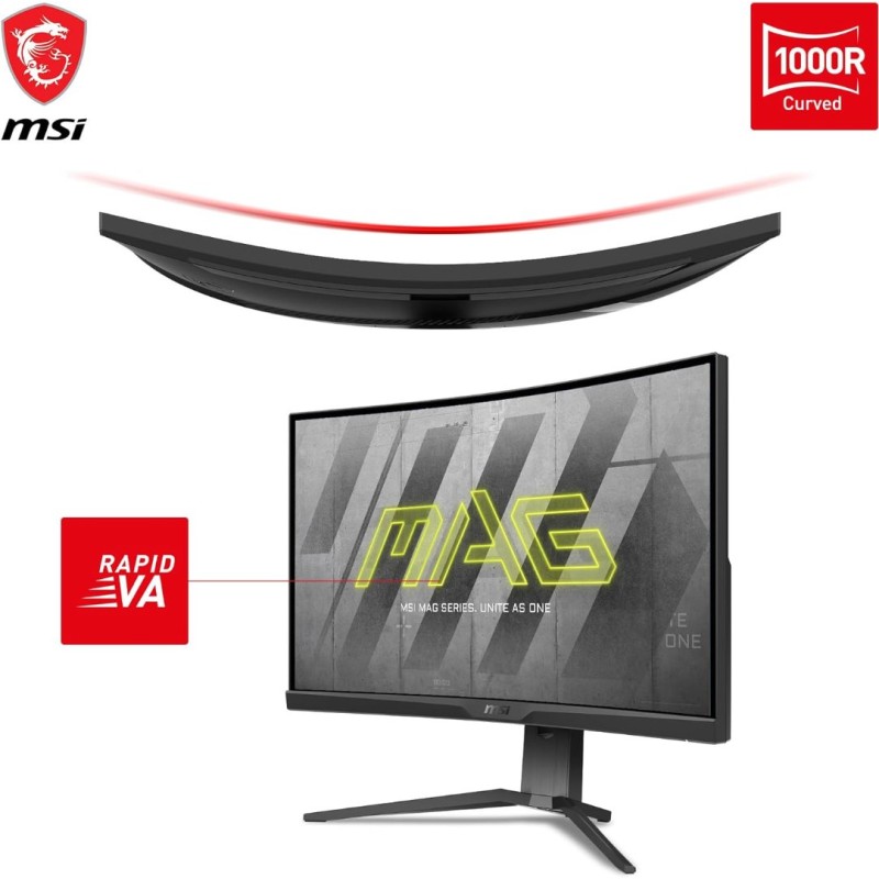 MSI MAG325CQRF QD, 31.5" Gaming Monitor, 2560 x 1440 (QHD) Rapid VA with Quantum Dot, 1 ms, 170Hz