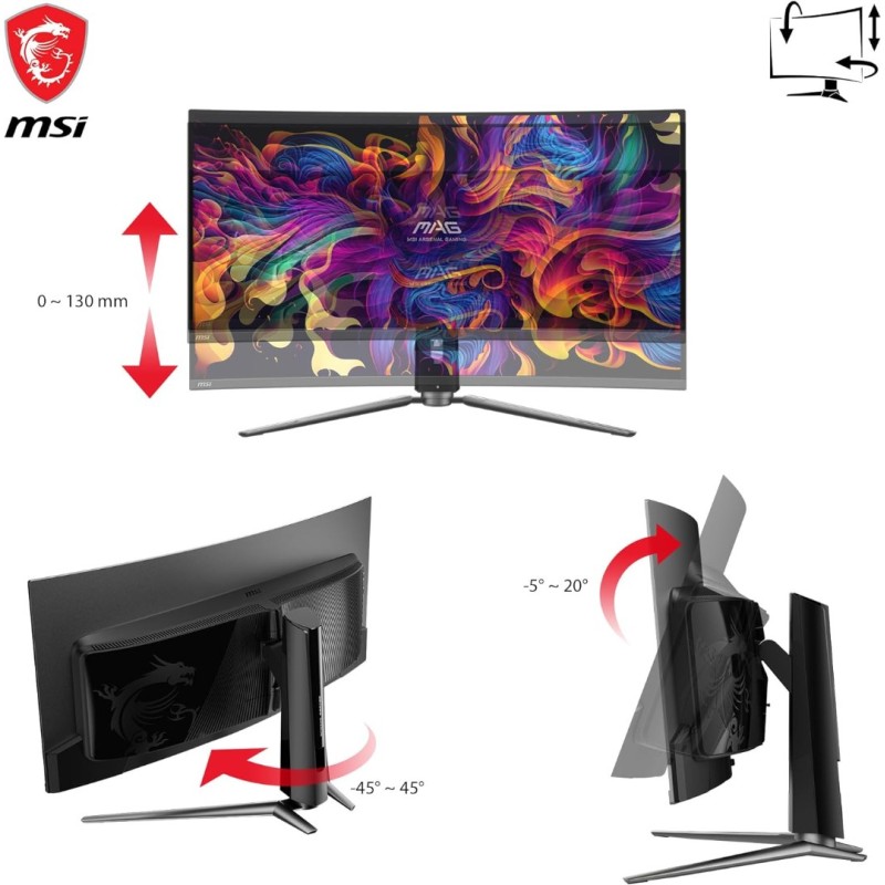 MSI MAG341CQP QD-OLED, 34 Curved OLED Gaming Monitor, 3440 x 1440 (UWQHD), OLED 0.03ms Response time, 175Hz