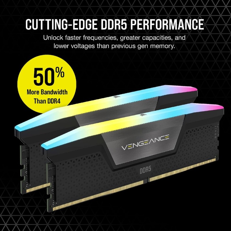 Corsair VENGEANCE RGB 32GB (2x16GB) DDR5 5200MT/s CL40