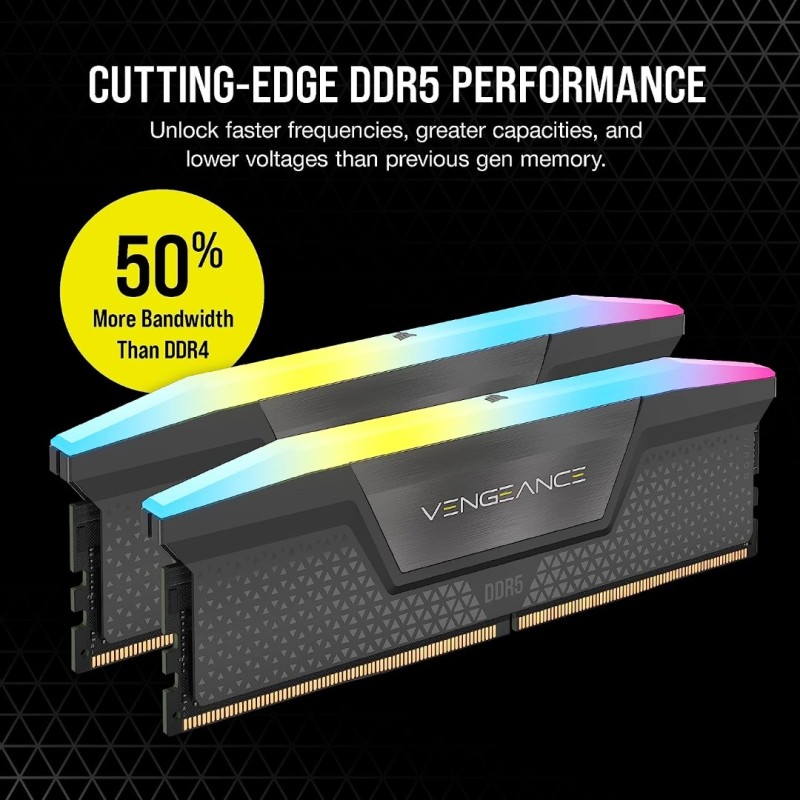 Corsair VENGEANCE RGB 64GB (2x32GB) DDR5 6600MT/s CL32