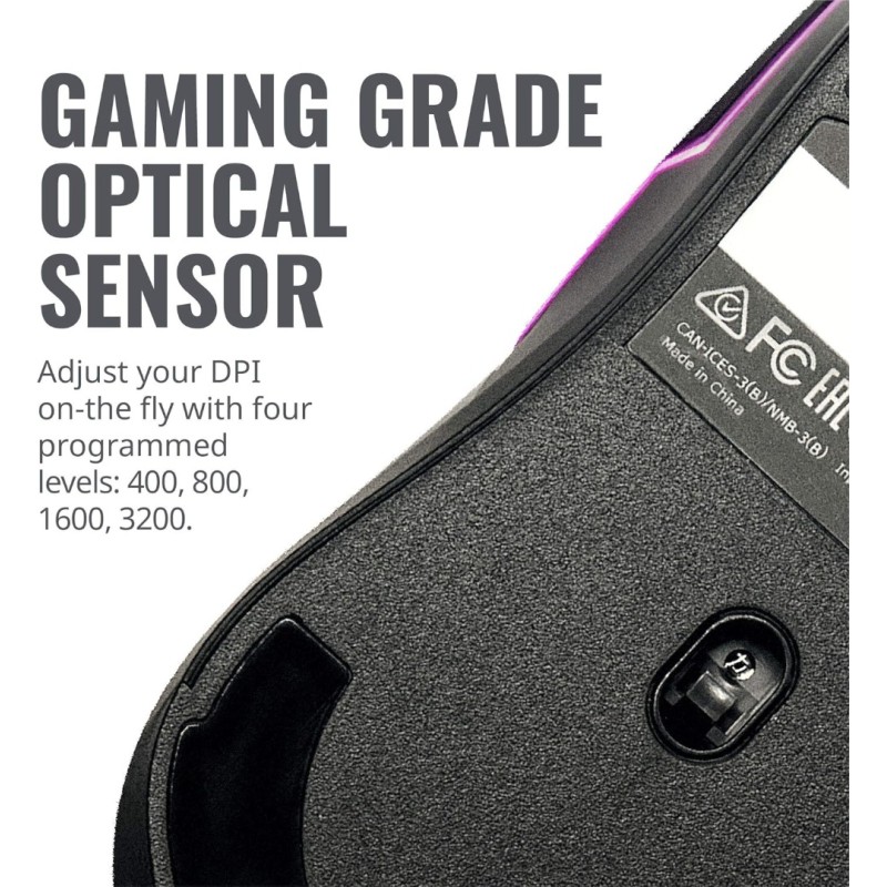 Cooler Master MS111 Combo Bundle with Mechanical Gaming Keyboard and Omron 10M Mouse DPI 3500 with Optical Sensor