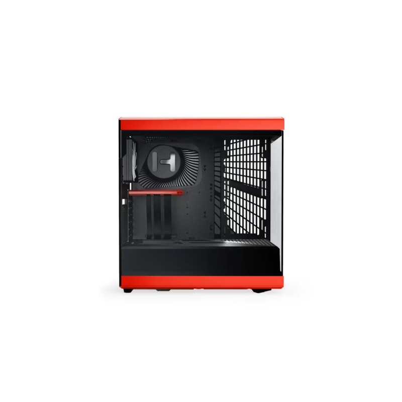 HYTE Y40 Red and Black with 2 Fans and Gen 4.0 Riser Cable