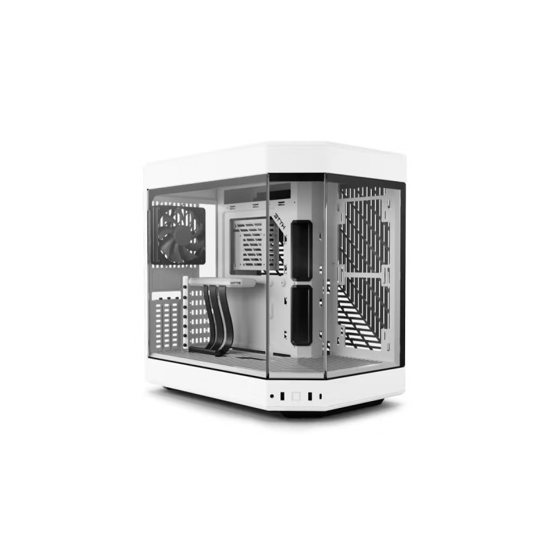 HYTE Y60 with 3 Fans with Gen 4.0 Riser Cable All white